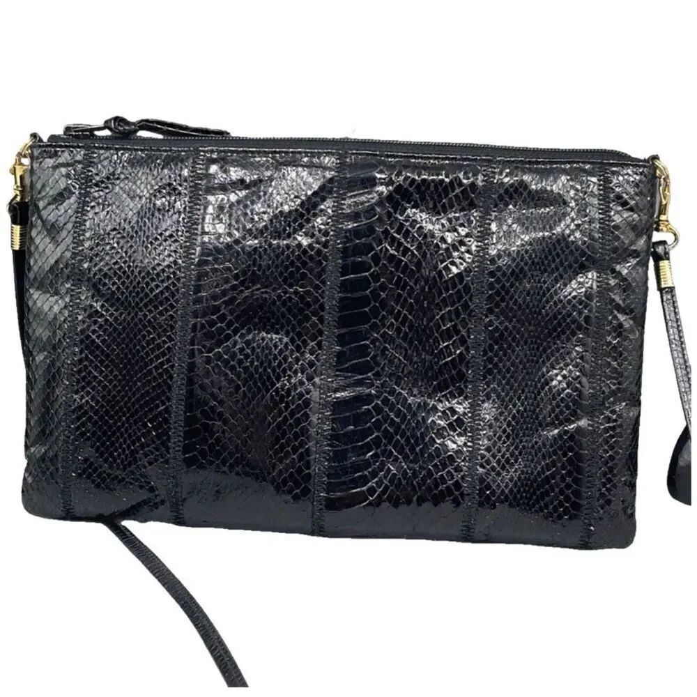 Vintage Four Seasons reptile skin cross body bag.